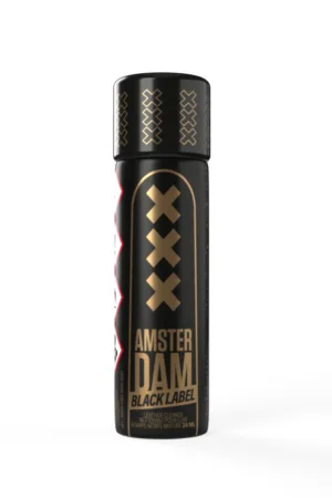 Poppers Amsterdam XXX Black Label Amyl 24ml - 94edenstreet.com - sexshop en ligne