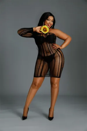 Robe Résille N°05 Queen Size – Moonlight - 94edenstreet.com - sexshop en ligne