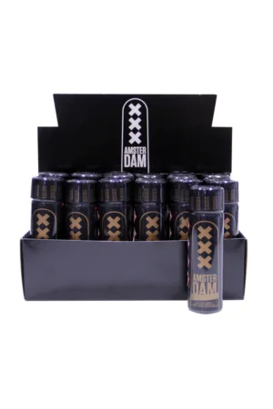 Box 18 poppers Amsterdam XXX Black Label Amyl 24ml - 94edenstreet.com - sexshop en ligne