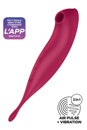 Stimulateur Satisfyer Twirling Pro+ Connecté rouge - 94edenstreet.com - sexshop en ligne