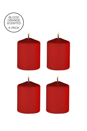 4 bougies SM rouges parfumées – Ouch! - 94edenstreet.com - sexshop en ligne