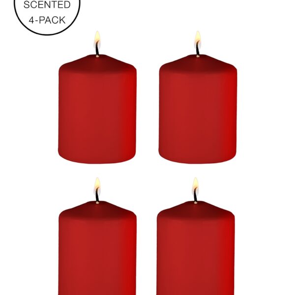 4 bougies SM rouges parfumées – Ouch!