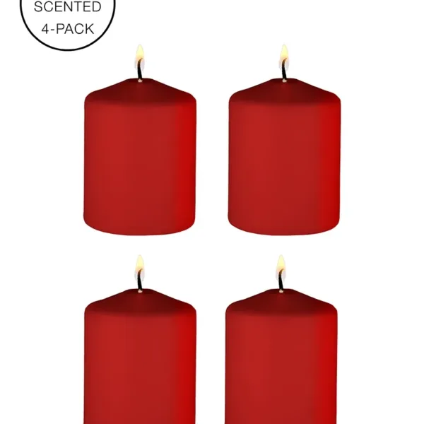 4 bougies SM rouges parfumées – Ouch!