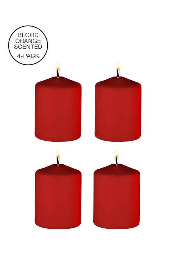 4 bougies SM rouges parfumées – Ouch! - 94edenstreet.com - sexshop en ligne