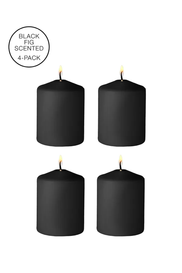 4 bougies SM noires parfum indocile – Ouch! - 94edenstreet.com - sexshop en ligne