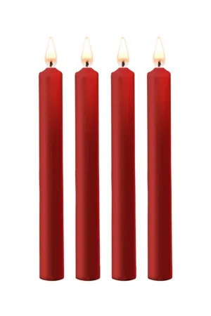 4 bougies SM rouges Large – Ouch! - 94edenstreet.com - sexshop en ligne