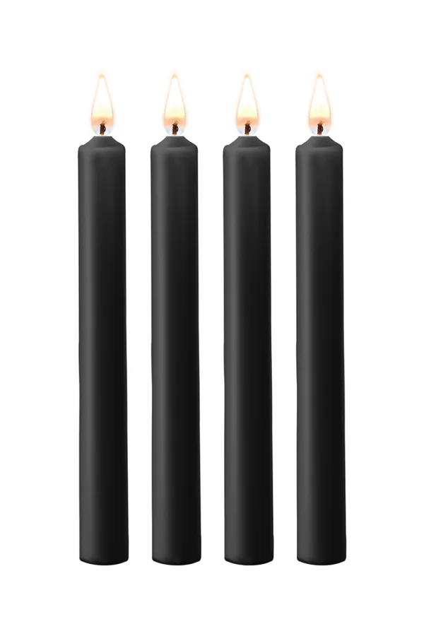 4 bougies SM noires Large – Ouch! - 94edenstreet.com - sexshop en ligne