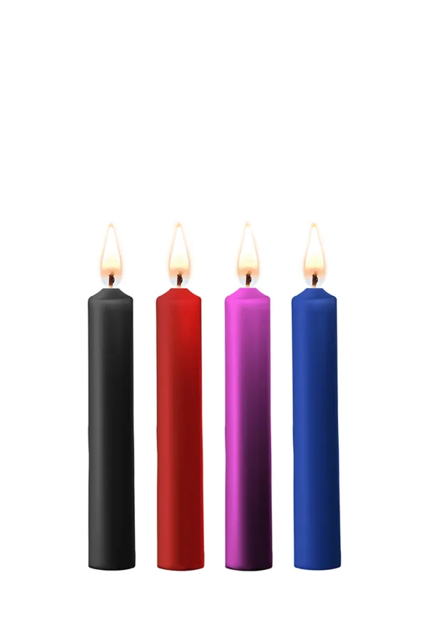 4 bougies SM colorées – Ouch! - 94edenstreet.com - sexshop en ligne