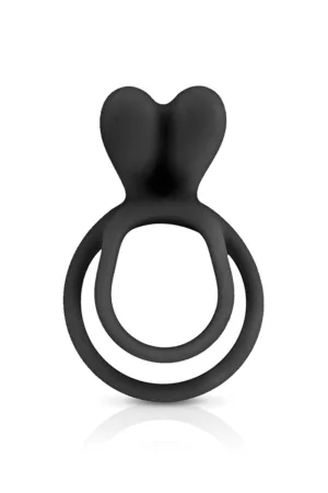Double Cockring noir Glamy - 94edenstreet.com - sexshop en ligne