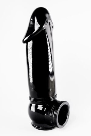 Gaine de pénis semi-réaliste noire 19×4,5 cm – Zizi - 94edenstreet.com - sexshop en ligne