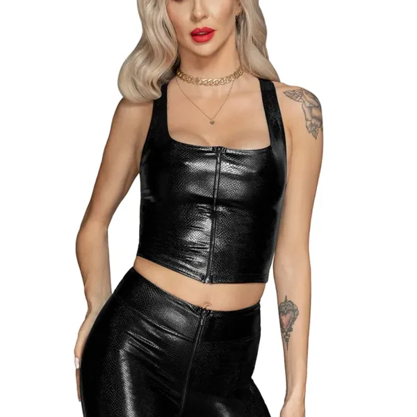 Top zippé snake wetlook F275
