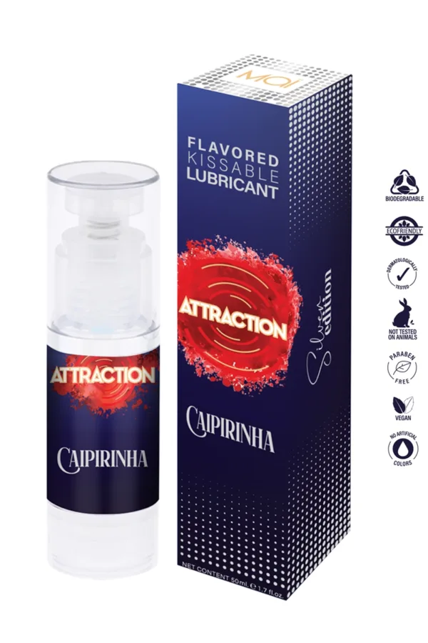 Lubrifiant embrassable parfum Caipirinha – Attraction - 94edenstreet.com - sexshop en ligne