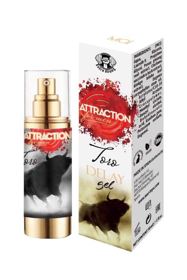 Gel retardant Toro  Extra fort 30ml – Attraction - 94edenstreet.com - sexshop en ligne