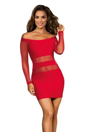 Robe rouge V-9299 – Axami - 94edenstreet.com - sexshop en ligne