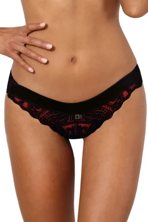String rouge et noir V-10048 – Axami - 94edenstreet.com - sexshop en ligne