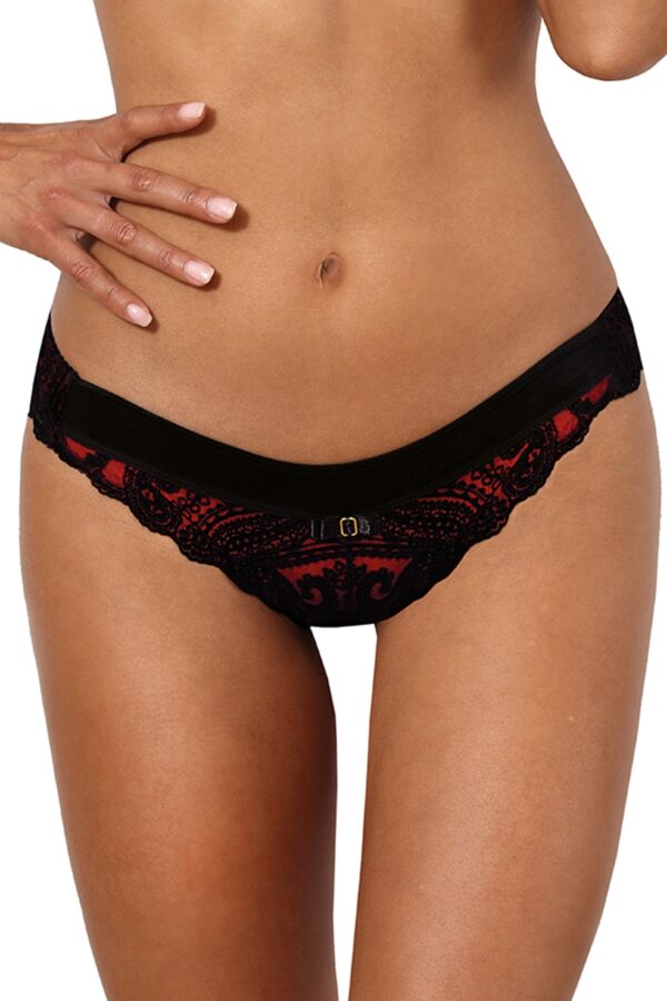 String rouge et noir  V-10048 – Axami - 94edenstreet.com - sexshop en ligne