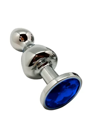 Plug bijou Lollypop bleu M – Wooomy - 94edenstreet.com - sexshop en ligne