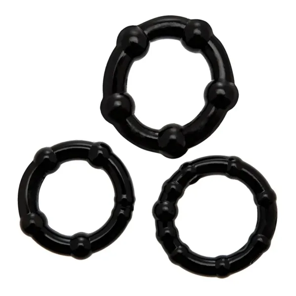 Set 3 Cockrings noir Babooom – Wooomy
