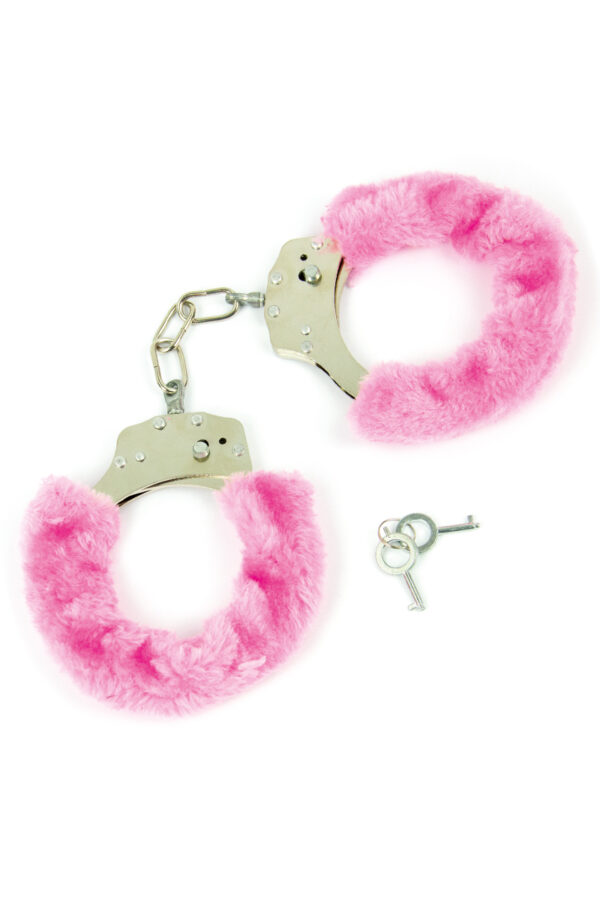 Menottes fourrure rose – Litolu - 94edenstreet.com - sexshop en ligne
