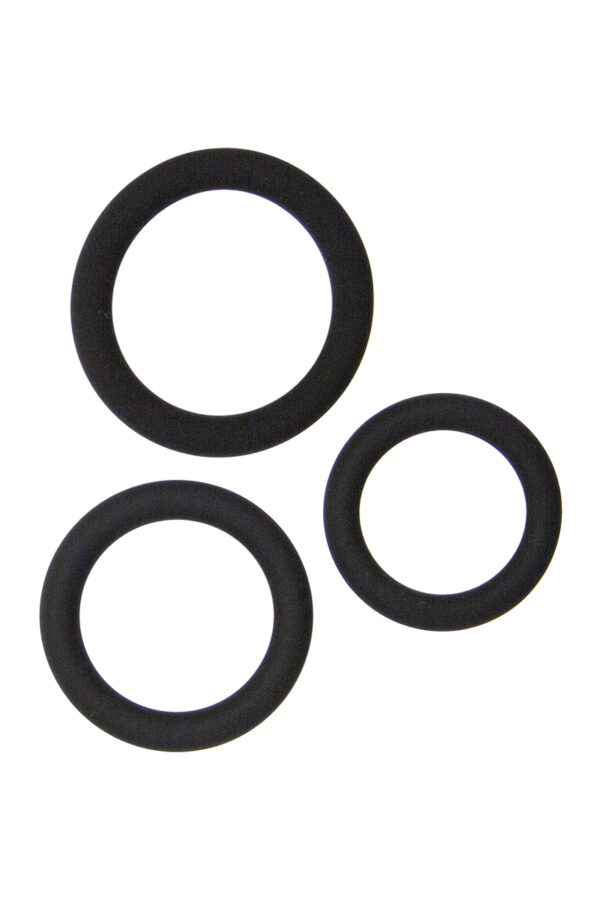 Set 3 cockrings silicone – Litolu - 94edenstreet.com - sexshop en ligne
