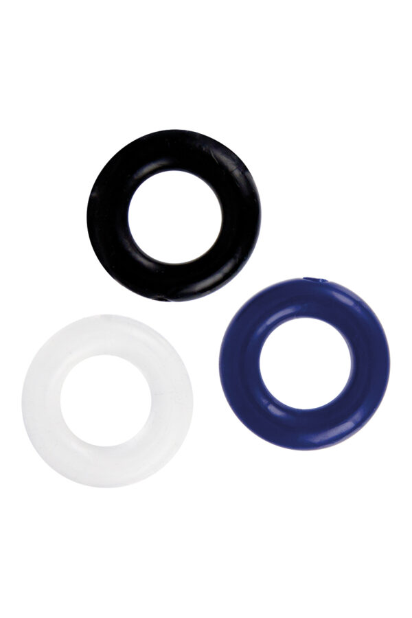 Set 3 Cockrings multicolore – Litolu - 94edenstreet.com - sexshop en ligne