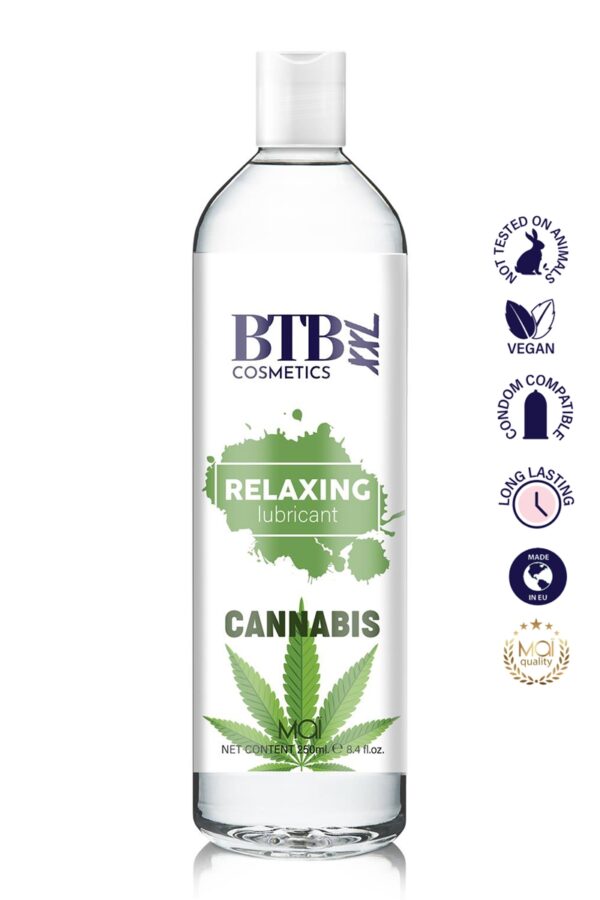 Lubrifiant relaxant au cannabis 250 ml – BTB - 94edenstreet.com - sexshop en ligne