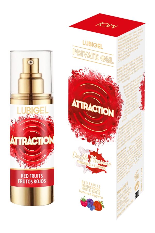 Lubrifiant stimulant fruits rouges – Attraction - 94edenstreet.com - sexshop en ligne