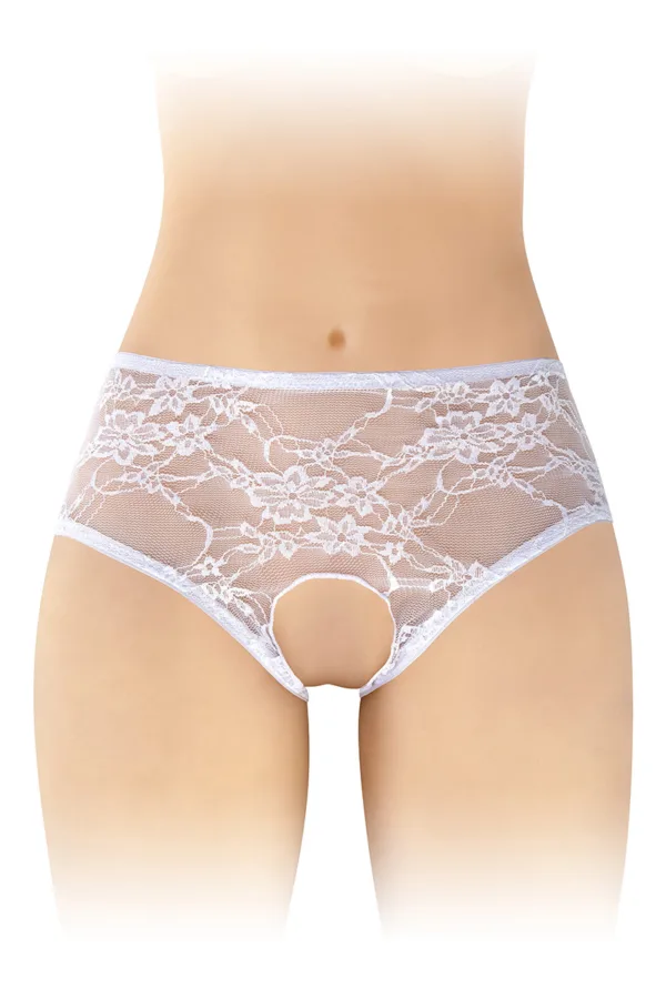 Culotte ouverte blanche Amanda – Fashion Secret - 94edenstreet.com - sexshop en ligne
