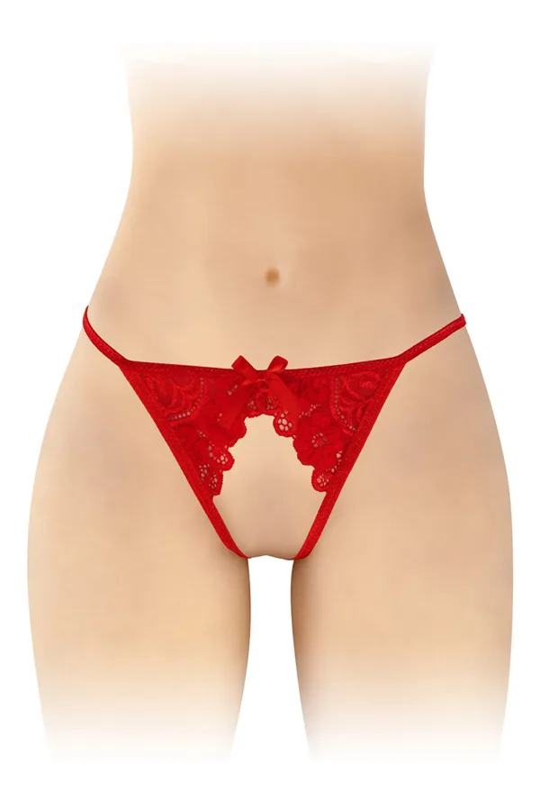 String ficelle ouvert Sandra rouge – Fashion Secret - 94edenstreet.com - sexshop en ligne