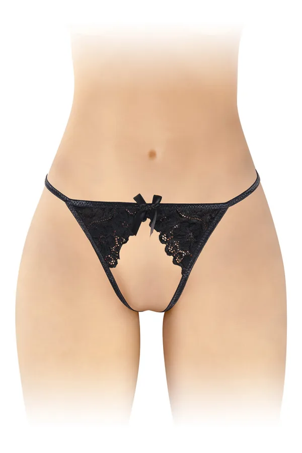 String ficelle ouvert Sandra noir – Fashion Secret - 94edenstreet.com - sexshop en ligne