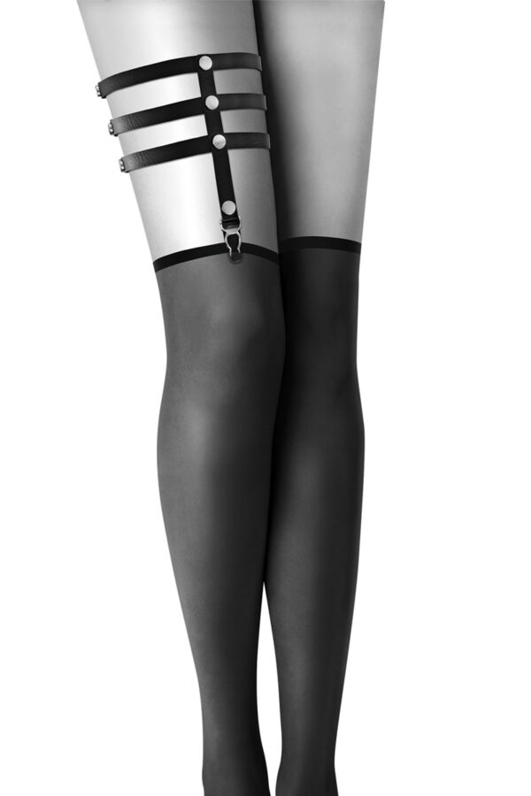 Jarretière ajustable avec rivets - 94edenstreet.com - sexshop en ligne