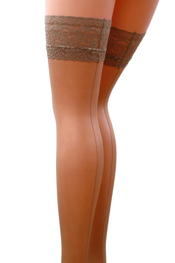 Bas couture ST022 beige 17 deniers – Passion - 94edenstreet.com - sexshop en ligne