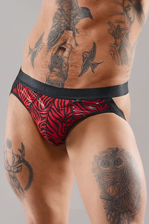 Jockstrap en tulle zébré – Regnes - 94edenstreet.com - sexshop en ligne