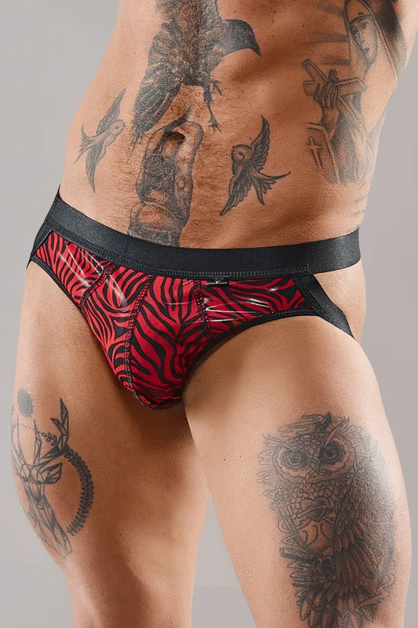 Jockstrap en tulle zébré – Regnes - 94edenstreet.com - sexshop en ligne