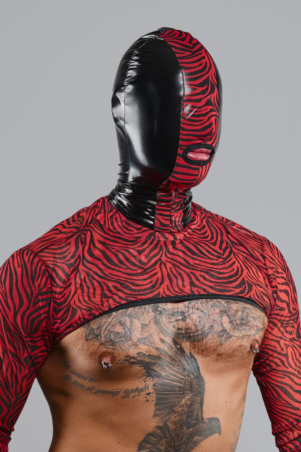 Cagoule à serrure en vinyle élastique – Regnes - 94edenstreet.com - sexshop en ligne