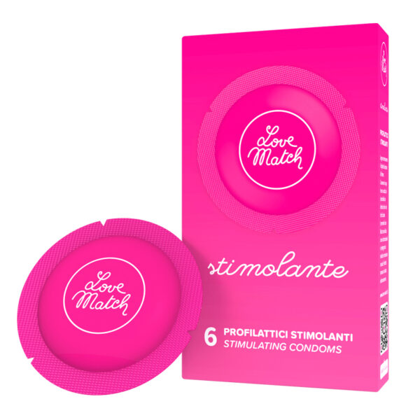 6 Préservatifs texturés Love Match