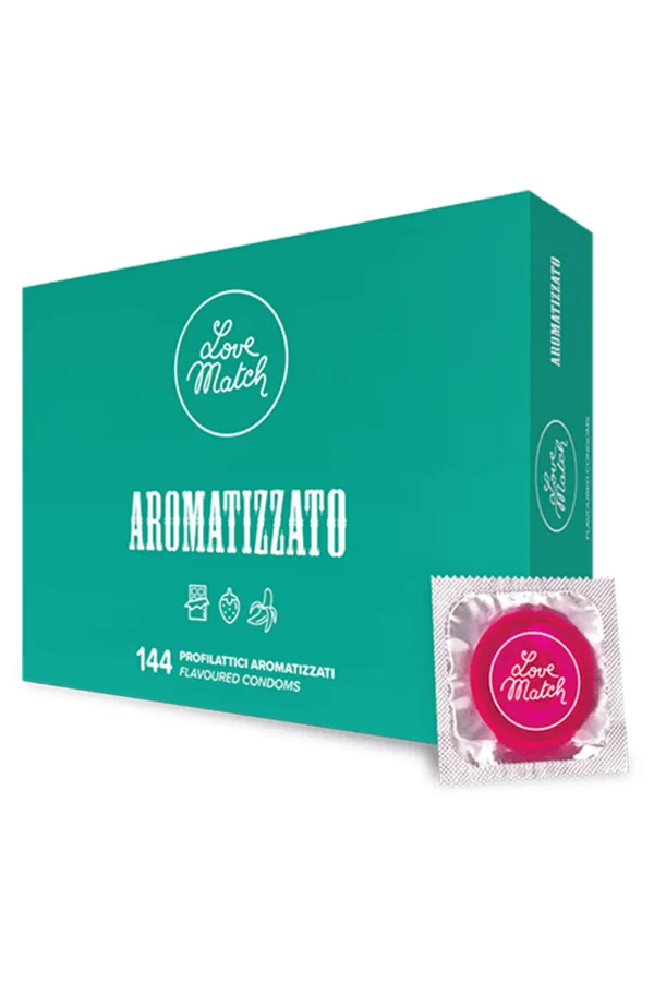 144 préservatifs aromatisés Love Match - 94edenstreet.com - sexshop en ligne