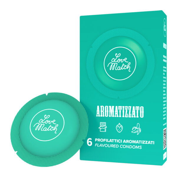 6 préservatifs aromatisés Love Match