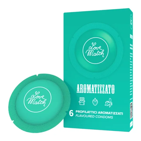 6 préservatifs aromatisés Love Match