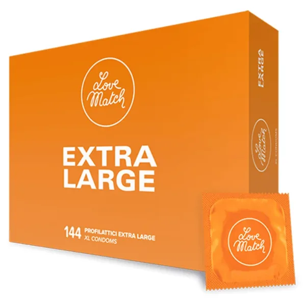 144 préservatifs extra-large Love Match