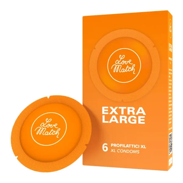 6 préservatifs extra-large Love Match