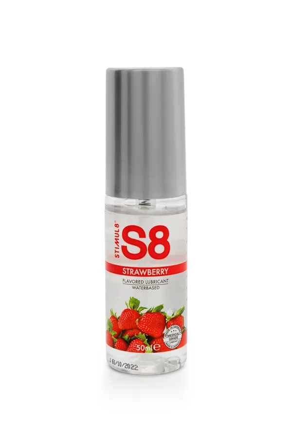 Lubrifiant parfumé Fraise 50ml – S8 - 94edenstreet.com - sexshop en ligne