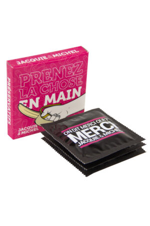 Pochette de 3 préservatifs Jacquie et Michel