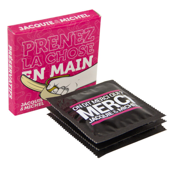 Pochette de 3 préservatifs Jacquie et Michel