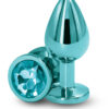 Plug bijou aluminium chromé vert M - 94edenstreet.com - sexshop en ligne