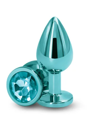 Plug bijou aluminium chromé vert M - 94edenstreet.com - sexshop en ligne