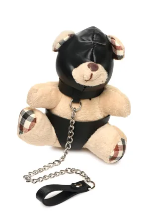 Porte-clés Teddy Bear BDSM avec cagoule - 94edenstreet.com - sexshop en ligne