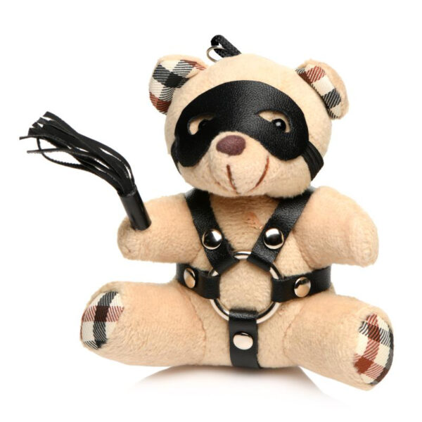 Porte-clés Teddy Bear BDSM avec martinet