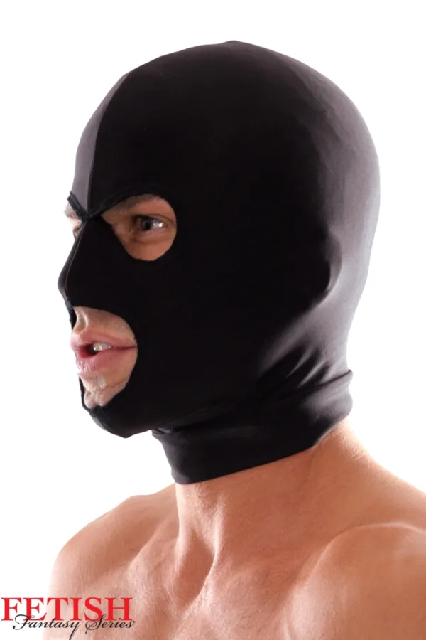 Cagoule spandex 3 ouvertures - 94edenstreet.com - sexshop en ligne