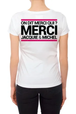 Tee-shirt J&M blanc – spécial femme - 94edenstreet.com - sexshop en ligne